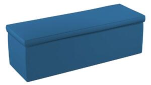 Yellow Tipi Čalouněný úložný sedací box, Mořská modrá, 90 × 40 × 40 cm, Cotton Story, 702-30