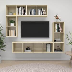 4dílný set TV skříněk dub sonoma kompozitní dřevo 3079820