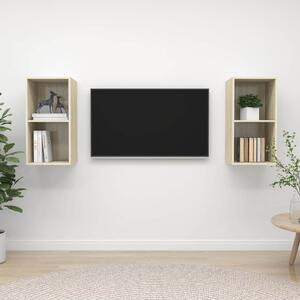 Nástěnné TV skříňky 2 ks dub sonoma kompozitní dřevo 3079847