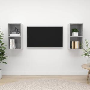 Nástěnné TV skříňky 2 ks betonově šedé kompozitní dřevo 3079848