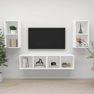 Nástěnné TV skříňky 4 ks bílé kompozitní dřevo 3079871