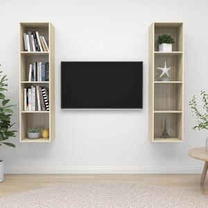 Nástěnné TV skříňky 2 ks dub sonoma kompozitní dřevo 3079865