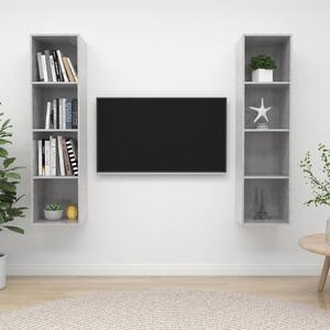 Nástěnné TV skříňky 2 ks betonově šedé dřevotříska 3079866