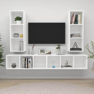 Nástěnné TV skříňky 4 ks bílé dřevotříska 3079880