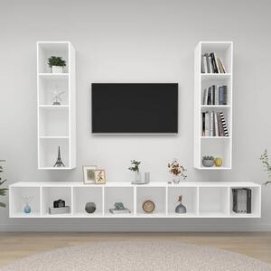 Nástěnné TV skříňky 4 ks bílé kompozitní dřevo 3079889