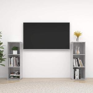 TV skříňky 2 ks betonově šedé 107 x 35 x 37 cm dřevotříska 3079911