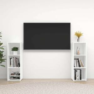 TV skříňky 2 ks bílé 107 x 35 x 37 cm dřevotříska 3079907