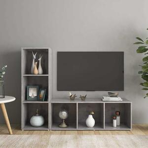 TV skříňky 2 ks betonově šedé 107 x 35 x 37 cm dřevotříska 3079938
