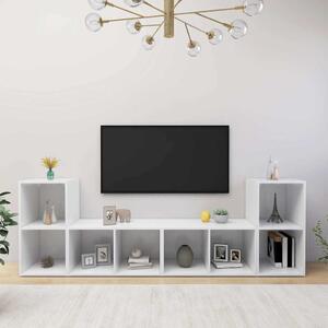TV skříňky 4 ks bílé 72 x 35 x 36,5 cm kompozitní dřevo 3079970