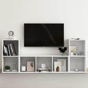 3dílný set TV skříněk bílý dřevotříska 3080015