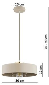Brilagi - Lustr na lanku SPRING 1xE27/60W/230V pr. 30 cm béžová/zlatá