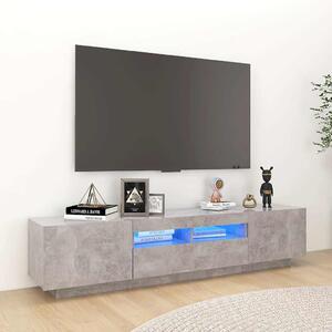 TV skříňka s LED osvětlením betonově šedá 180 x 35 x 40 cm 3081901