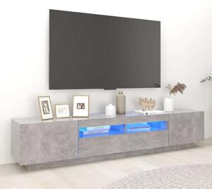 TV skříňka s LED osvětlením betonově šedá 200 x 35 x 40 cm 3081910