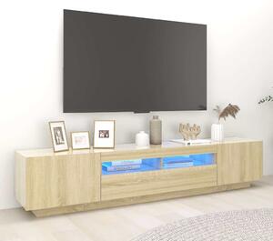 TV skříňka s LED osvětlením dub sonoma 200 x 35 x 40 cm 3081909