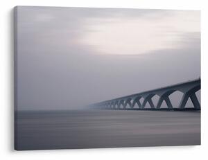 Obraz mostu v mlze (70x50 cm)