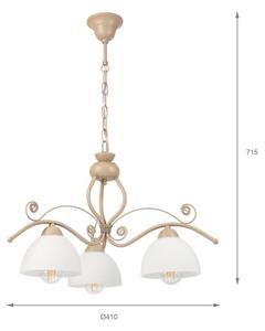 Brilagi - Lustr na řetězu ANTICO MODERN 3xE27/60W/230V béžová