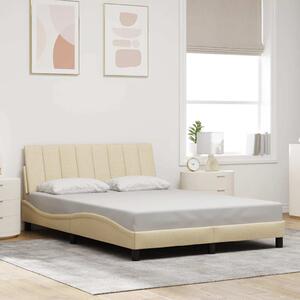 Rám postele bez matrace Hanko krémový 140 x 190 cm textil 3310389