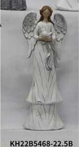 Dekorace anděl X5493-28 - 8,5 × 6,5 × 22 cm