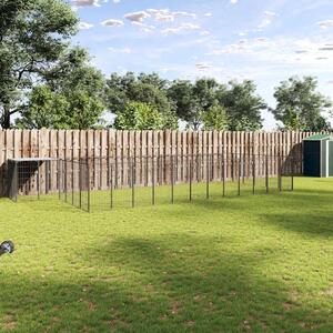 Psí kotec černý 22,99 m² ocel 3082216