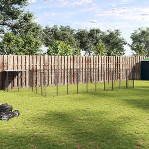 Psí kotec černý 19,36 m² ocel 3082215