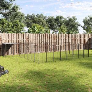 Psí kotec černý 20,57 m² ocel 3082228