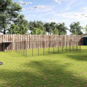 Psí kotec černý 30,25 m² ocel 3082230