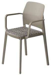 POINTHOUSE - Židle TIPA s područkami čalouněná