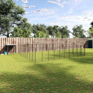 Psí kotec černý 31,46 m² ocel 3082241