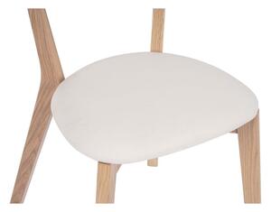Jídelní židle z dubového dřeva s bílým sedákem Arch - Bonami Essentials