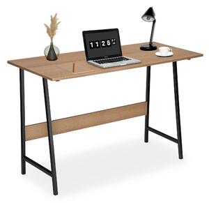 Loftový psací stůl GRENEN 140 cm – černý, dekor dub Modern Oak