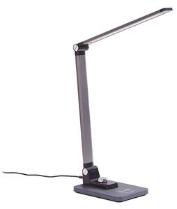 Lindby - Valtaris LED Stolní Lampa CCT Metallic/Černá