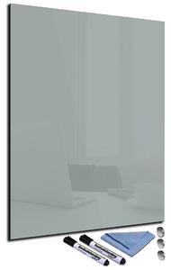 Glasdekor Magnetická skleněná tabule 50x70cm hliníková šedá