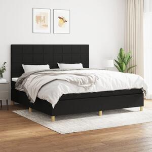 Box spring postel s matrací černá 200x200 cm textil 3142363