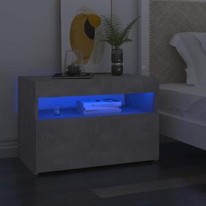 Noční stolek s LED osvětlením betonově šedý 60 x 35 x 40 cm 3082782