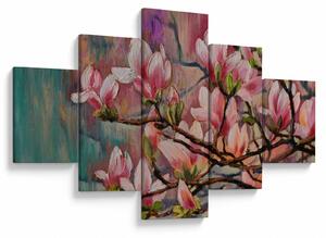 Obraz - Olejomalba, Rozkvetlá sakura (125x70 cm)
