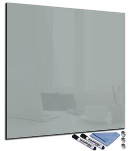 Glasdekor Magnetická skleněná tabule 65x65cm hliníková šedá