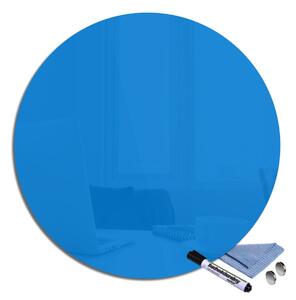 Glasdekor Magnetická skleněná tabule pr.40cm pomněnková modrá