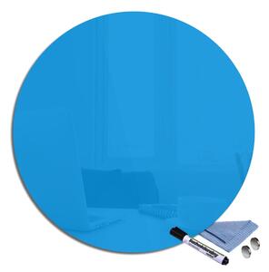 Glasdekor Magnetická skleněná tabule pr.70cm pomněnková modrá
