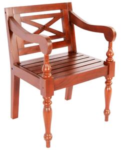 Židle Batavia 2 ks tmavě hnědé masivní mahagonové dřevo