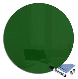 Glasdekor Magnetická skleněná tabule pr.40cm tmavě zelená
