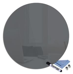 Glasdekor Magnetická skleněná tabule pr.40cm tmavě šedá