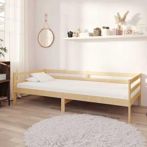 Válenda s matrací 90 x 200 cm masivní borové dřevo 3083574