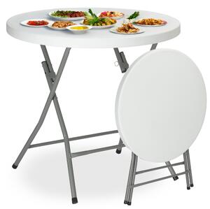 TZB Skládací zahradní stůl BANKIET 80 cm bílý
