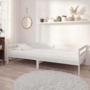 Válenda s matrací 90 x 200 cm bílá masivní borové dřevo 3083575