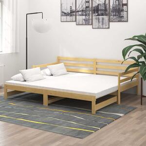Výsuvná válenda 2× (90 x 200 cm) masivní borové dřevo 3083659