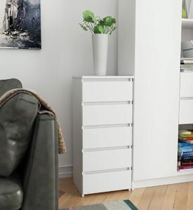 Ak furniture Komoda CL5 se zásuvkami 40 x 92 cm bílá