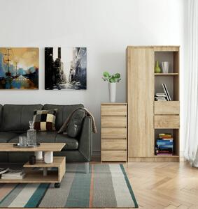 Ak furniture Komoda CL5 se zásuvkami 40 x 92 cm hnědá II