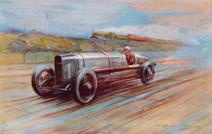 Obrazová reprodukce The aero-engined 12-cylinder Sunbeam, Crosby, Frederick Gordon (1885-1943)