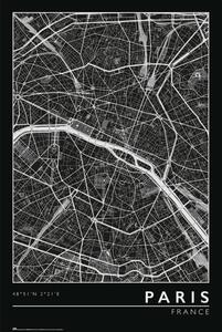 Plakát, Obraz - Paris - City Map