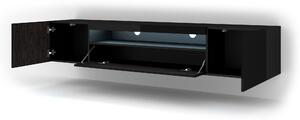 TV stolek/skříňka Aurinko 200 (lesklá černá) (s osvětlením). 1083451